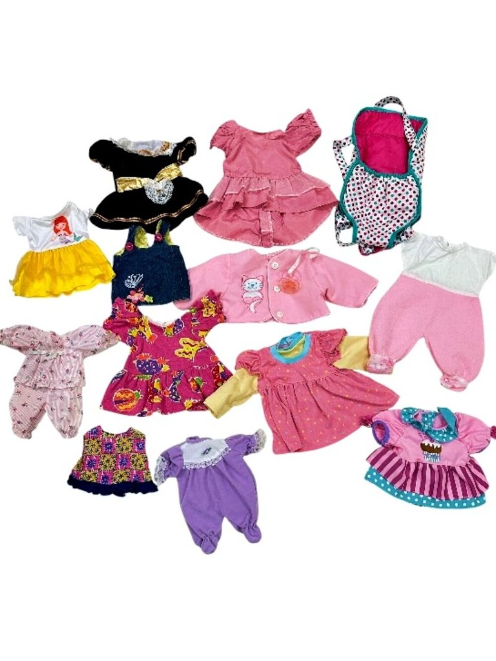 Lot of Girl Baby Doll Clothes 13 Pieces for 12-18 Inch Dolls Pretend Play